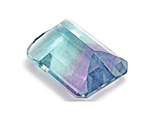 Bi-Color Fluorite 16x12mm Emerald Cut 14.50ct
