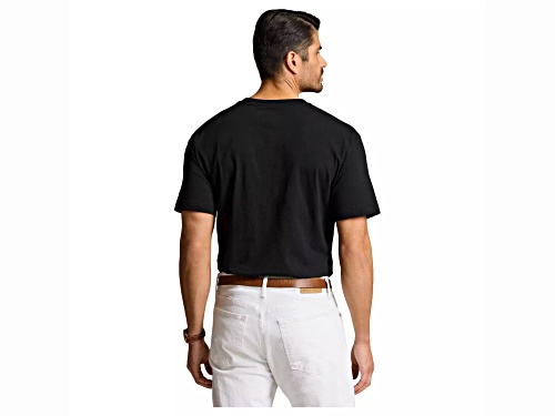 Polo by Ralph Lauren Men's Black Crew Neck T-Shirt with Logo on Pocket Size Large