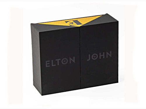 Elton John WALK OF FAME 3 Round Black Frame / Gray Gradient Lenses Sunglasses