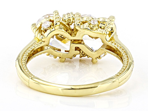 Judith Ripka 9.70ctw Bella Luce® Diamond Simulant 14k Gold Clad Statement Toi et Moi Ring - Size 10