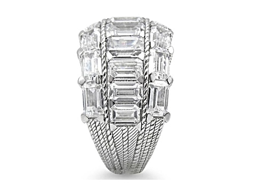 Judith Ripka 15.97ctw Octagonal Bella Luce Diamond Simulant Rhodium Over Sterling Ring - Size 5