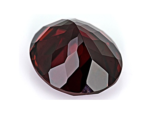 Red Zircon 12.5x10mm Oval 7.44ct