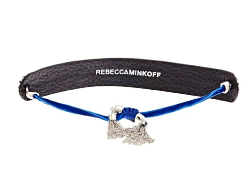 Rebecca Minkoff Indigo Blue Beaded with Crystal Accent Friendship Bracelet - Size 7