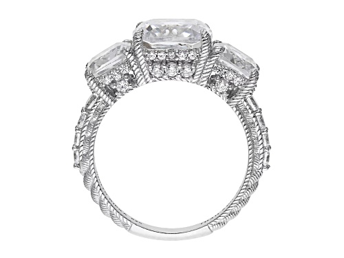 Judith Ripka 10.34ctw Bella Luce® Diamond Simulant Rhodium Over Sterling Silver Ring - Size 10