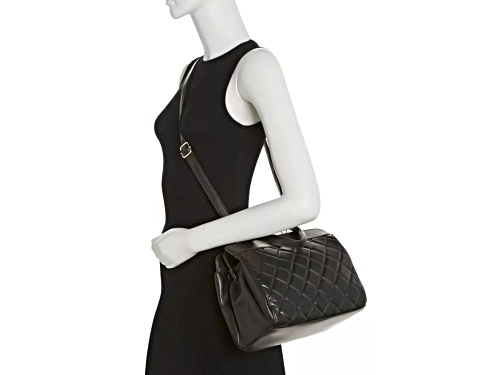 Badgley Mischka Sm Compartment Shoulder Bag w/ Detachable Strap in Black. Model# BMH-510-BLK