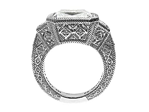 Judith Ripka 16.70ctw Square Bella Luce Diamond Simulant Rhodium Over Sterling Silver Statement Ring - Size 11