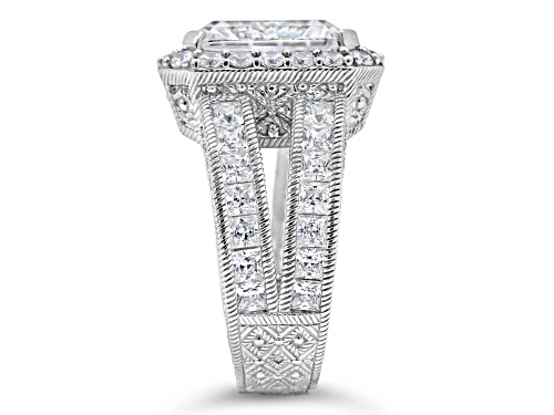 Judith Ripka 11.21ctw Bella Luce® Diamond Simulant Rhodium Over Sterling Silver Ring - Size 11
