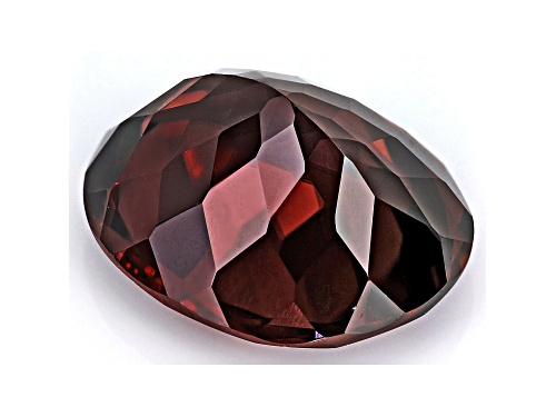 Red Zircon 12x10.5mm Oval 7.59ct