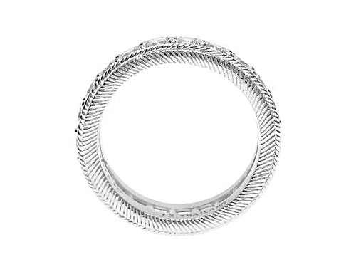 Judith Ripka 4.33ctw Bella Luce Diamond Simulant Rhodium Over Sterling Silver Infinity Band Ring - Size 5