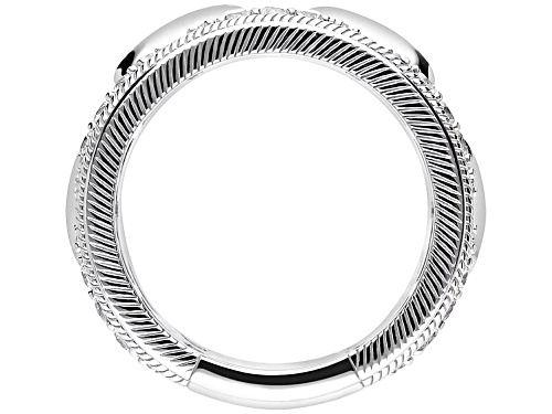 Judith Ripka 1.50ctw Bella Luce® Diamond Simulant Rhodium Over Sterling Silver Linked Band Ring - Size 5