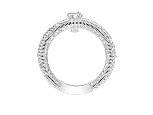Judith Ripka 1.0ctw Bella Luce® Diamond Simulant Rhodium Over Sterling Silver Marquise Charm Ring - Size 6