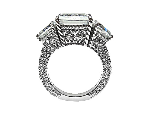 Judith Ripka 19.32ctw Bella Luce Diamond Simulant Rhodium Over Sterling Silver Cocktail Ring - Size 5