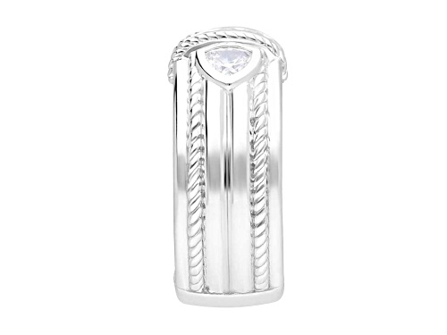 Judith Ripka 1.90ctw Bella Luce® Diamond Simulant Rhodium Over Sterling Silver Band Ring - Size 11