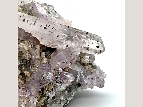 Namibian Amethyst with Hematite Inclusions and Prehnite 5x6cm Specimen