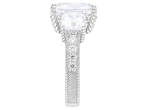 Judith Ripka 14.60ctw Bella Luce® Diamond Simulant Rhodium Over Sterling Silver Statement Ring - Size 5