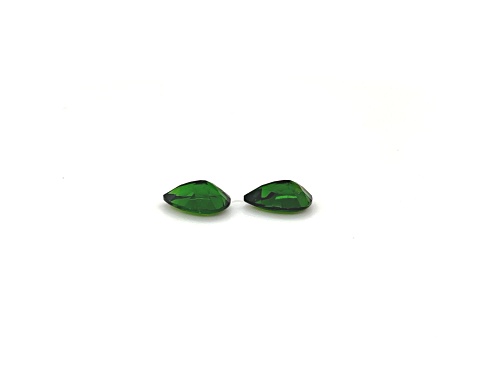 Chrome Diopside 9x6mm Pear Shape Matched Pair 2.80ctw