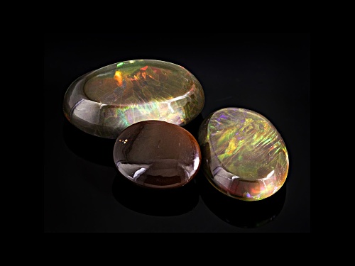 Ethiopian Opal Oval Cabochon Set of 3 18.02ctw