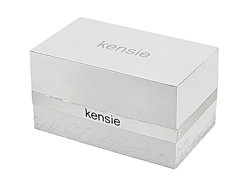 Kensie 9151 Gold Tone Women's Mesh Watch with Coordinating Earrings and Necklace Set