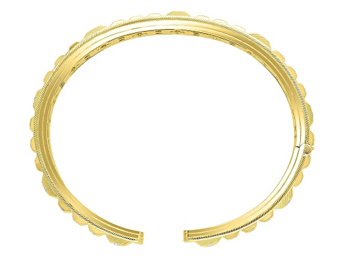 Judith Ripka Cairo 1.75ctw Bella Luce® Diamond Simulant 14K Yellow Gold Clad Pyramid Cuff Bracelet - Size 7