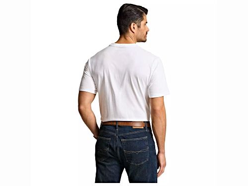 Polo by Ralph Lauren Men's White Crew Neck T-Shirt with Logo on Pocket Size Medium