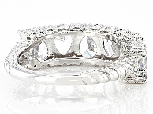 Judith Ripka 8.40ctw Bella Luce® Diamond Simulant Rhodium Over Sterling Silver Statement Band Ring - Size 10