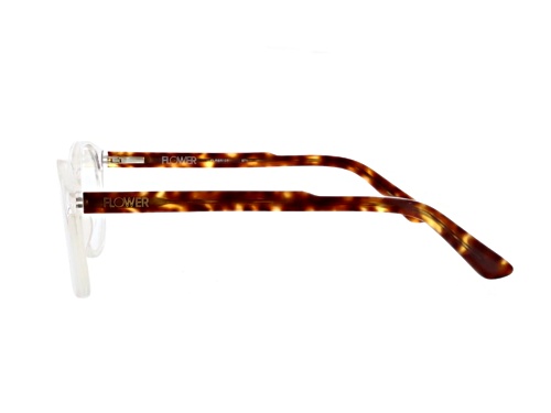 Flower by Drew Barrymore Crystal Clear and Tortoise Eyeglasses Frames with Demo Lenses