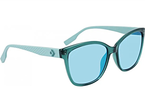 Converse Teal Green Square Frame / Blue Lenses Sunglasses