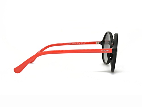 Vogue Black and Coral Round Frame / Gray Lenses Sunglasses