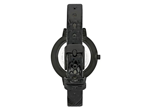 Women's BCBGeneration Black Tone Black Leather Band Watch