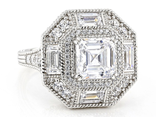 Judith Ripka 8.60ctw Bella Luce® Diamond Simulant Rhodium Over Sterling Silver Cocktail Ring - Size 11