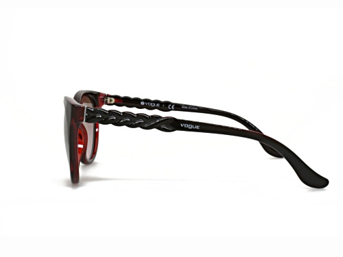 Vogue Women's Red Cat Eye Frame / Red Brown Lenses Sunglasses
