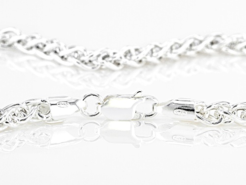 Sterling Silver Wheat Chain Necklace 18 Inch - Size 18