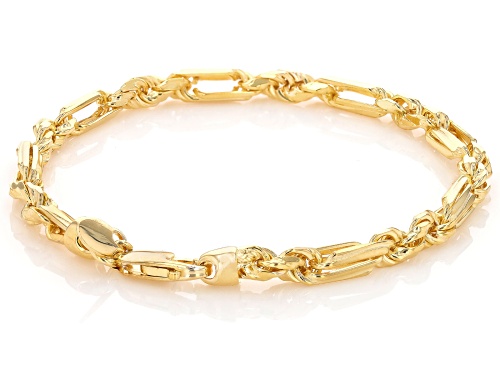 18k Yellow Gold Over Sterling Silver 4.5mm Milano Rope Link Bracelet - Size 7.25