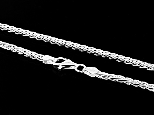 Sterling Silver 2mm Diamond-Cut Triple Wheat 20 Inch Chain - Size 20