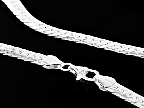 Sterling Silver 5.6mm Oval Herringbone 20 Inch Chain - Size 20