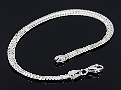 Sterling Silver 4mm Diamond-Cut Infinity Link Bracelet - Size 7.5