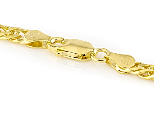 18k Yellow Gold Over Sterling Silver Designer Link 20 Inch Chain - Size 20