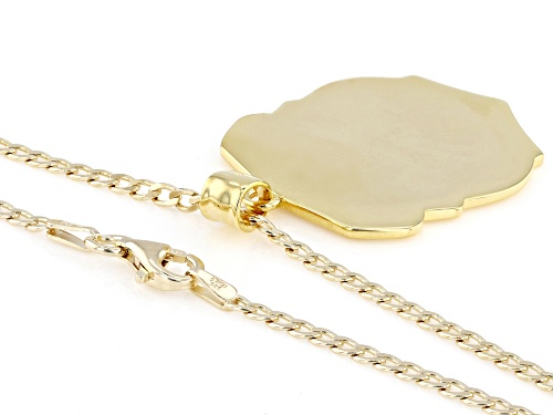 14k Yellow Gold Over Sterling Silver St. Michael Pendant with 22