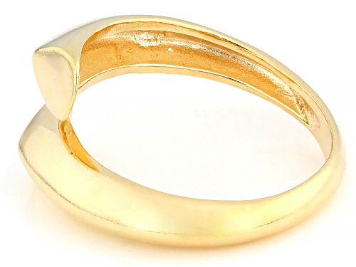 18k Yellow Gold Over Sterling Silver Bypass Ring - Size 7