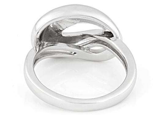 Rhodium Over Sterling Silver Open Knot Ring - Size 7