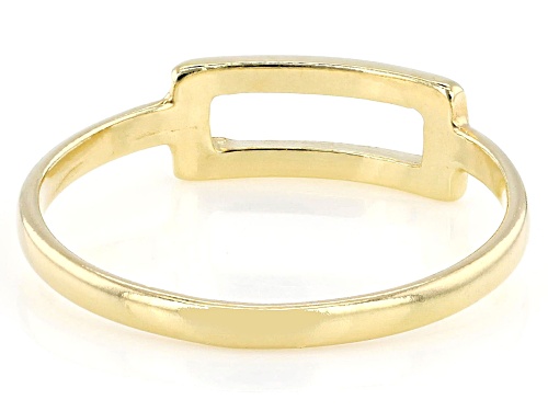 18k Yellow Gold Over Sterling Silver Buckle Ring - Size 11