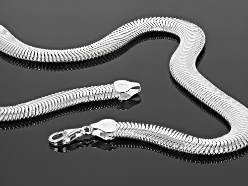 Sterling Silver 9.8mm Cashmere Snake Necklace 18 Inches - Size 18