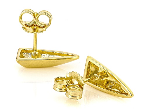 18k Yellow Gold Over Sterling Silver Stud Earrings