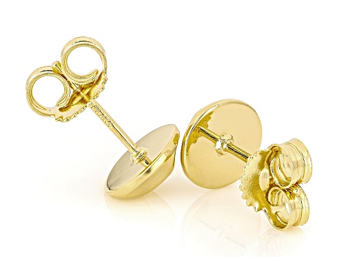 18k Yellow Gold Over Sterling Silver Ball Stud Earring
