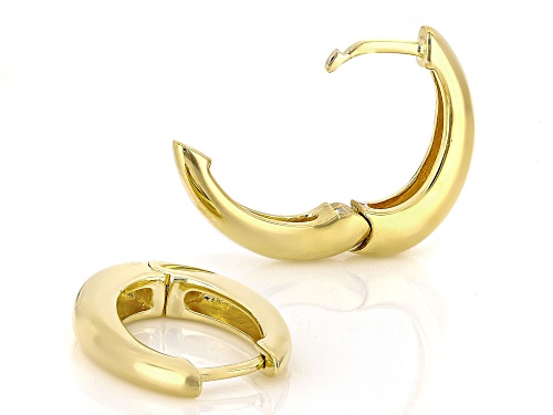 18k Yellow Gold Over Sterling Silver Hoop Earrings