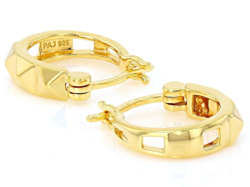 18k Yellow Gold Over Sterling Silver Hoop Earrings