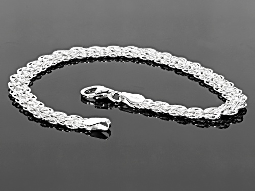 Sterling Silver Flat 6.8MM Phoenix Link 7.5 Inch Bracelet - Size 7.5