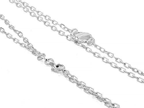 Sterling Silver 16 Inch Paperclip Layered Necklace - Size 16