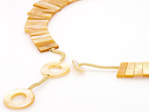 Golden South Sea Mother-of Pearl Graduated Collar Necklace - Size 18