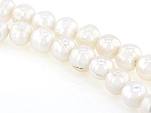 8-9mm White Cultured Freshwater Pearl 36 Inch Endless Strand Necklace - Size 36